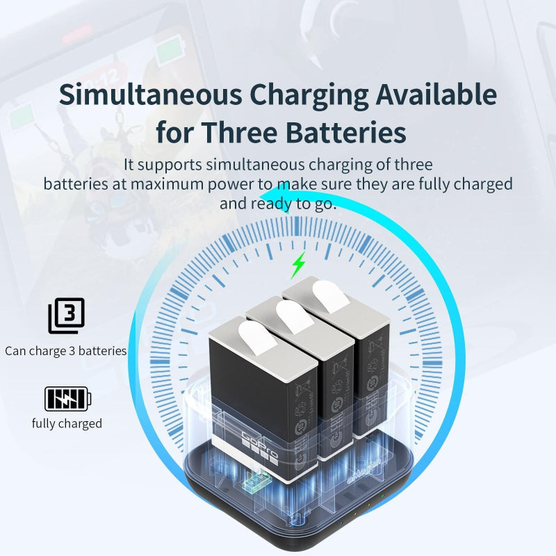 For Gopro Hero Battery Charger Seat Efficient Charging And Storage Solutions
