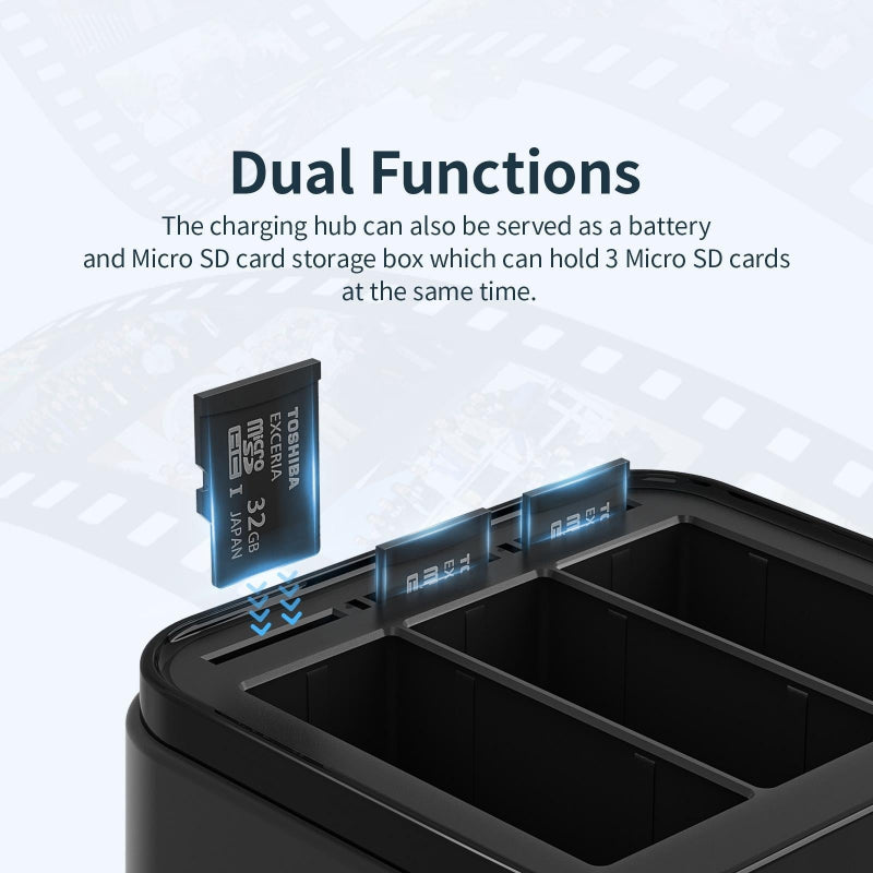 For Gopro Hero Battery Charger Seat Efficient Charging And Storage Solutions
