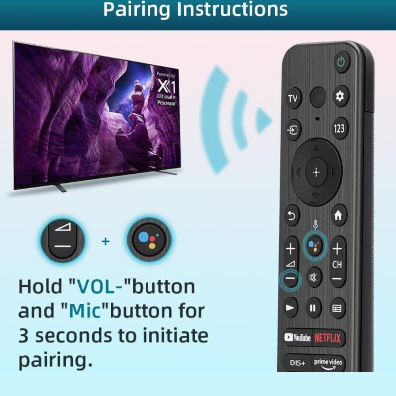 Bluetooth Voice Remote Control For Sony Kdl And Xr Series Bravia Television