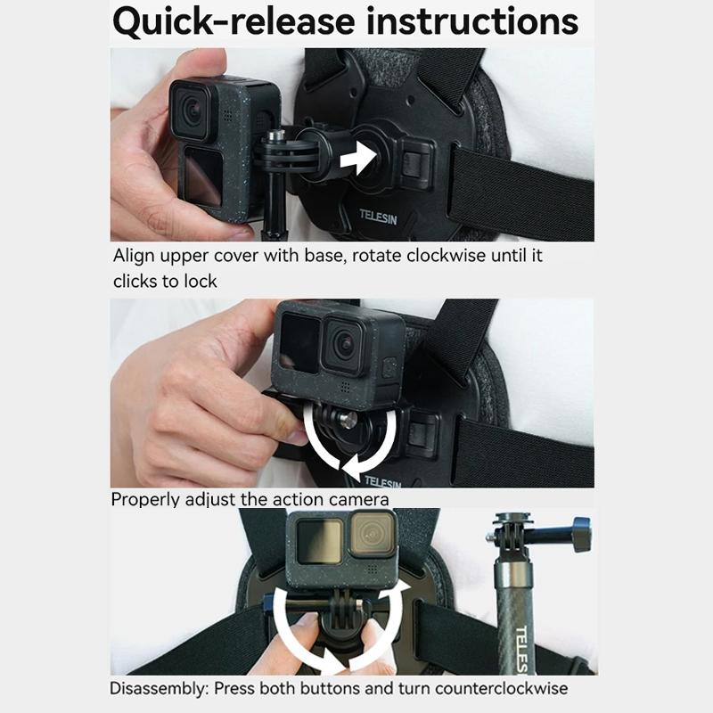 Sports Camera Quick Release Chest Strap Accessory