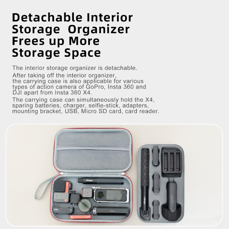 Amagisn Storage Bag For Insta360 X4 Protective Clutch Case