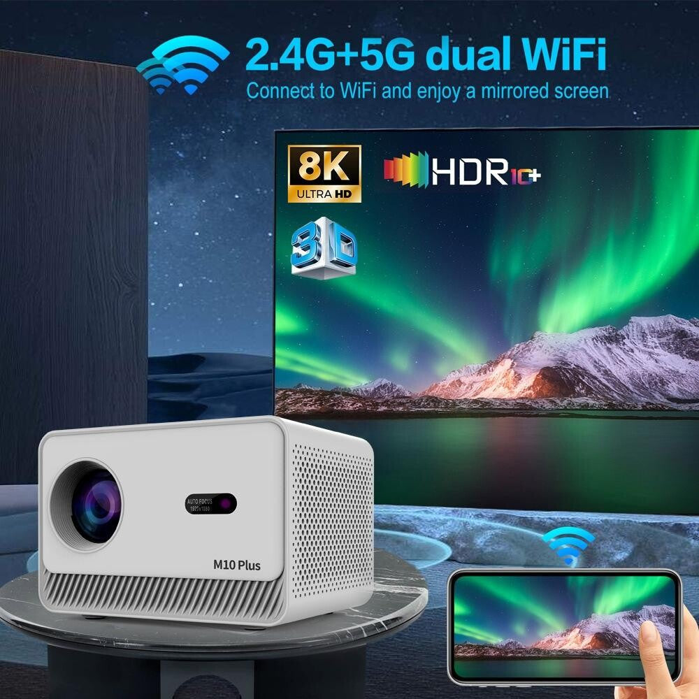 Android 11 Projector With Wifi Bluetooth Hd Resolution For Home Cinema