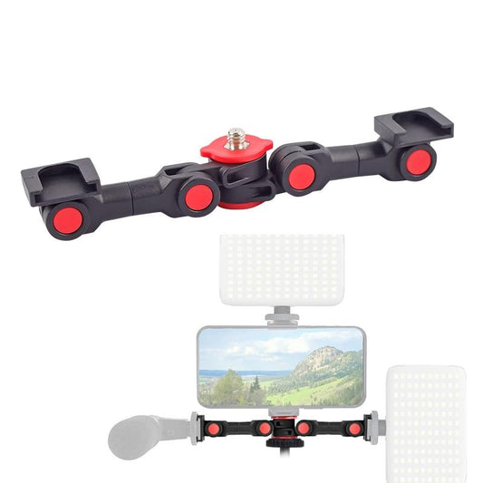 Universal Dual Cold Shoe Mount For Camera And Phone Versatile Accessory Mounting Devices