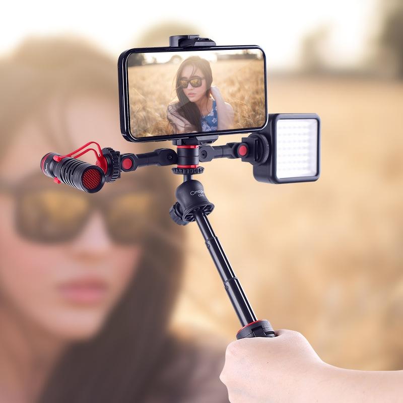 Universal Dual Cold Shoe Mount For Camera And Phone Versatile Accessory Mounting Devices