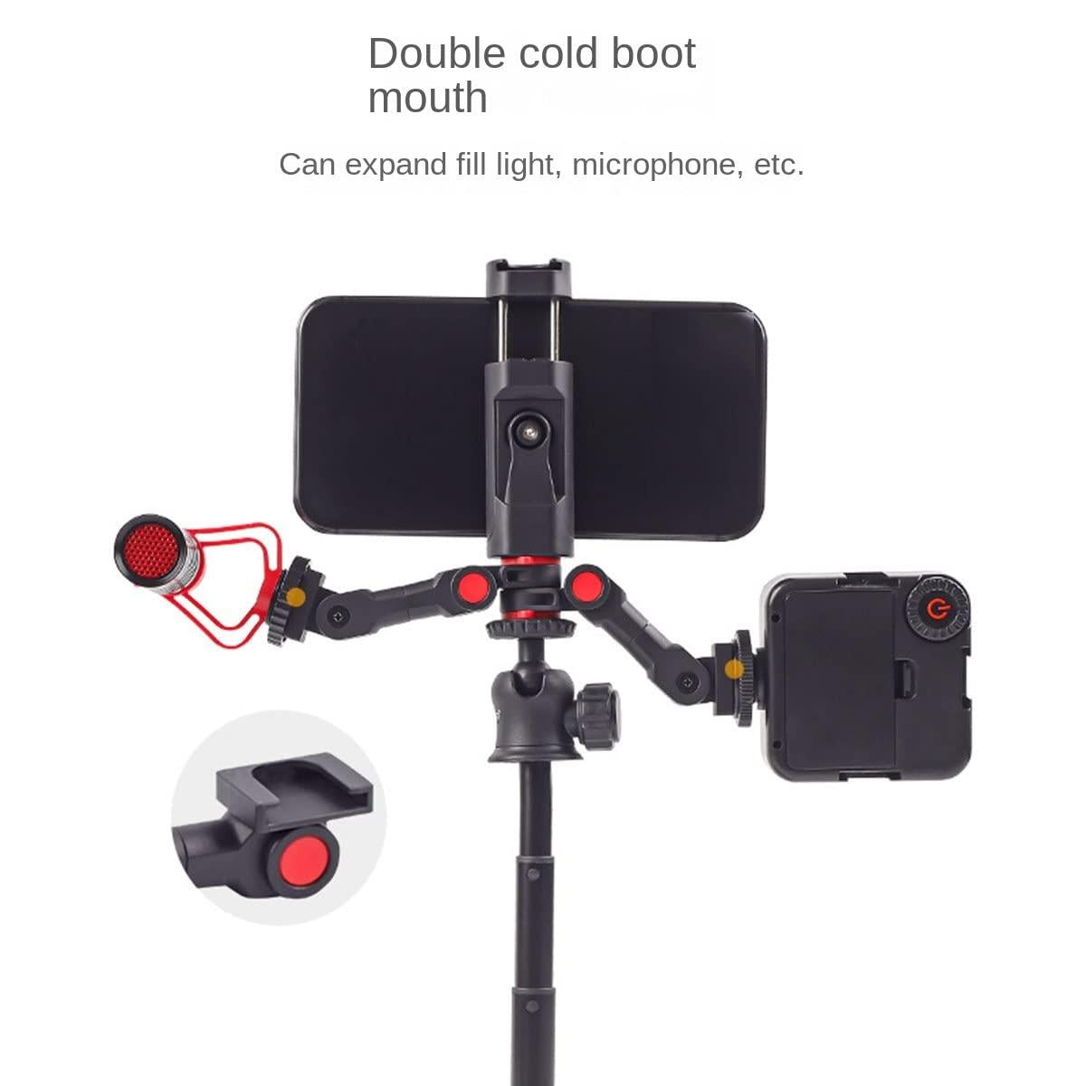 Universal Dual Cold Shoe Mount For Camera And Phone Versatile Accessory Mounting Devices