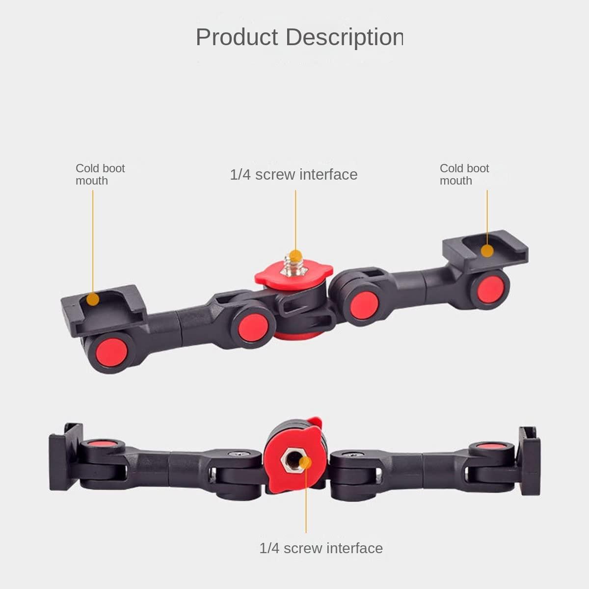 Universal Dual Cold Shoe Mount For Camera And Phone Versatile Accessory Mounting Devices