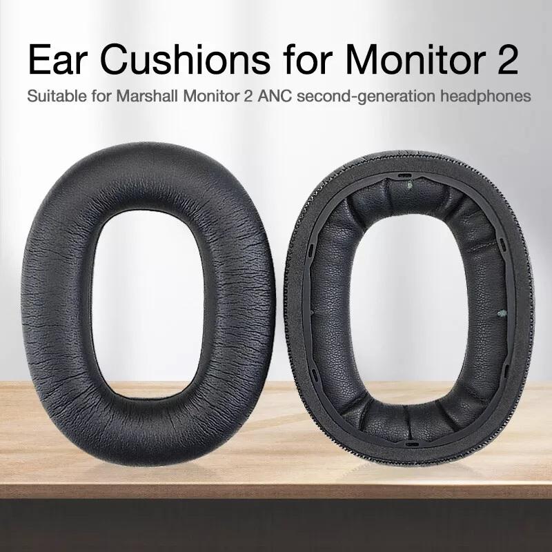 Soft Leather Headset Sponge Cover For Marshall Monitor 2 Ear Pads Replacement