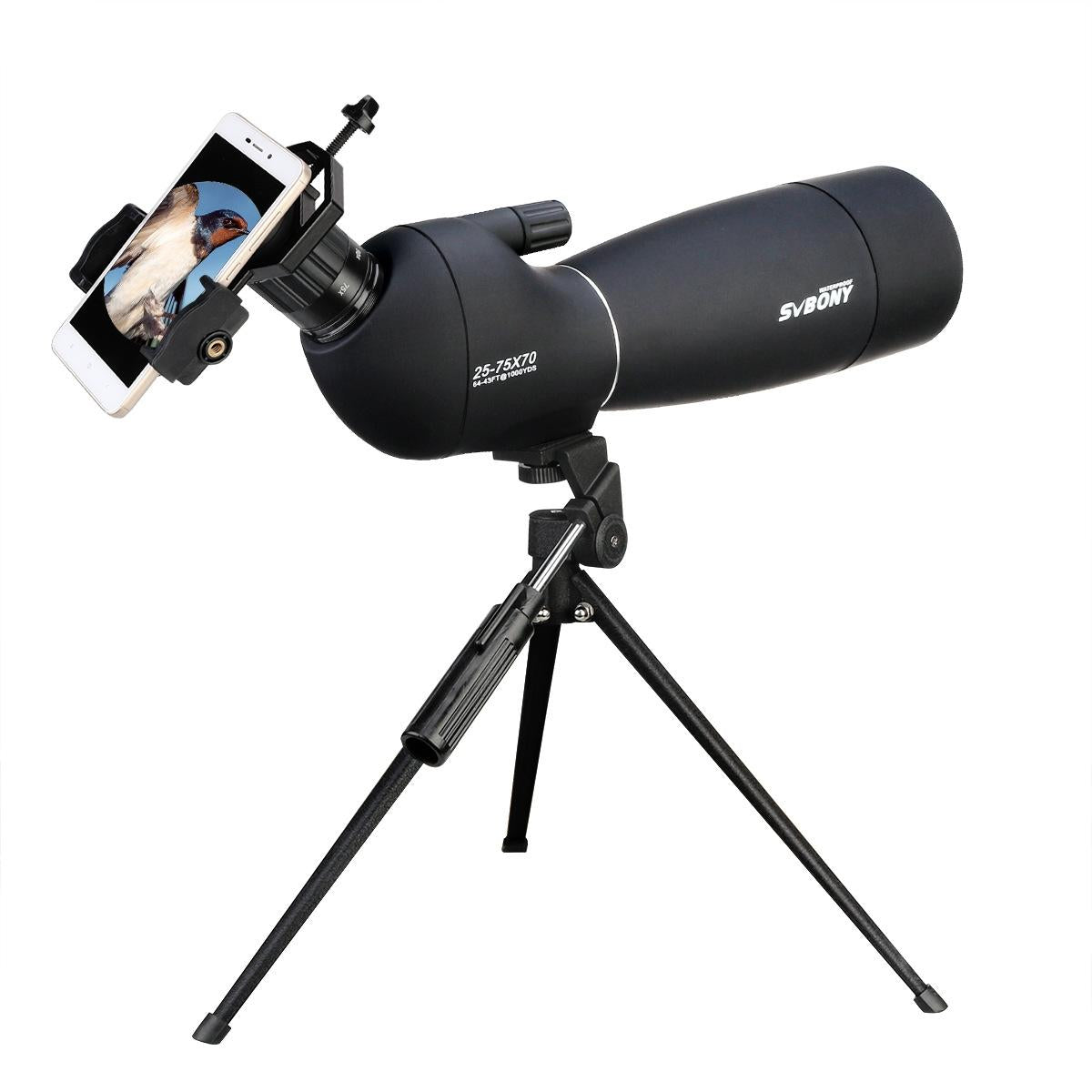 Waterproof Bird Scope With 25 75X Magnification And 70 Millimetre Objective Lens