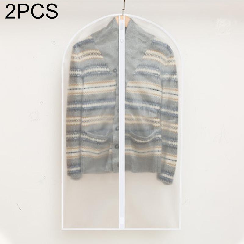Two Pack Hanging Garment Storage Bags With Zipper And Clear Viewing Window
