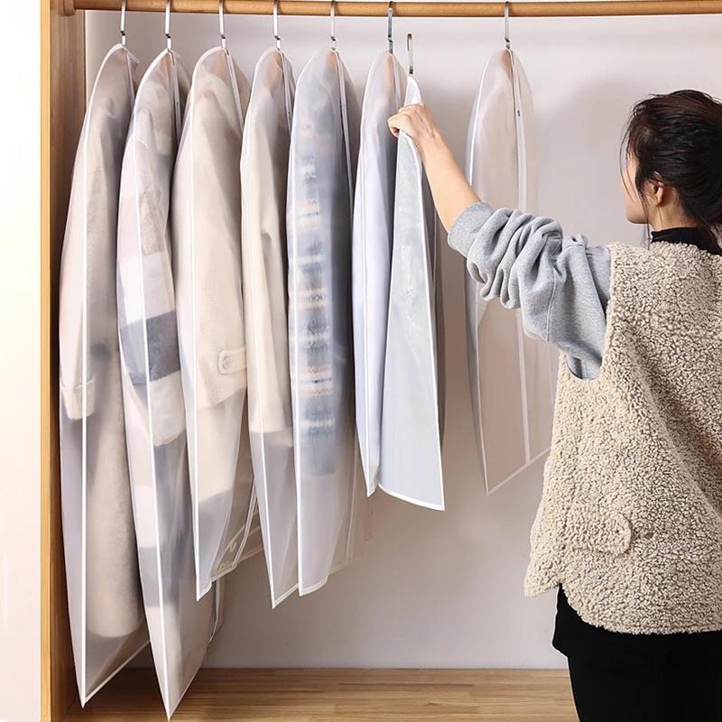 Two Pack Hanging Garment Storage Bags With Zipper And Clear Viewing Window
