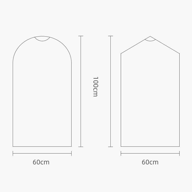 60X130cm 100 Disposable Transparent Clothes Dust Bags Cover
