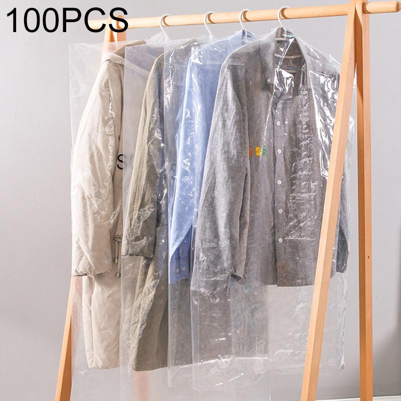 60X130cm 100 Disposable Transparent Clothes Dust Bags Cover
