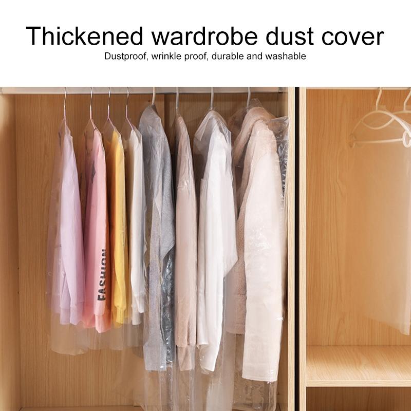 Disposable Transparent Dust Bags Pe Material For Clothes Protection 60 By 130 Centimetre
