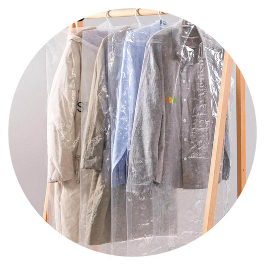 Disposable Transparent Dust Bags Pe Material For Clothes Protection 60 By 130 Centimetre
