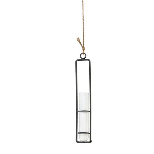 Charming Iron Art Glass Wall Hanging For Home Gardening Small Size