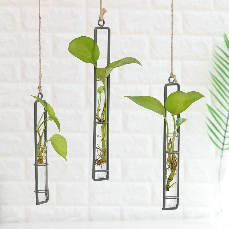 Charming Iron Art Glass Wall Hanging For Home Gardening Small Size