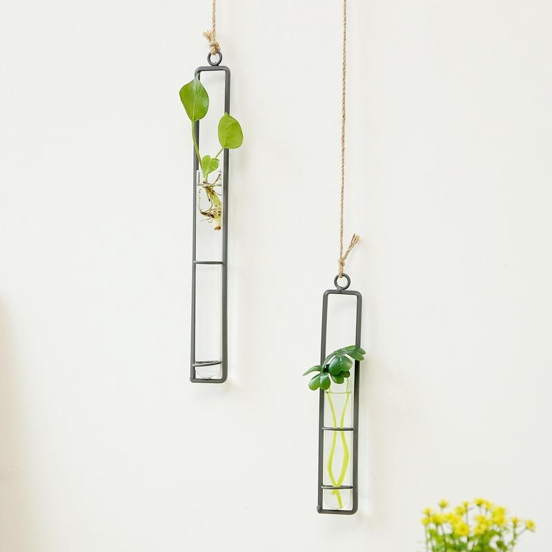 Charming Iron Art Glass Wall Hanging For Home Gardening Small Size