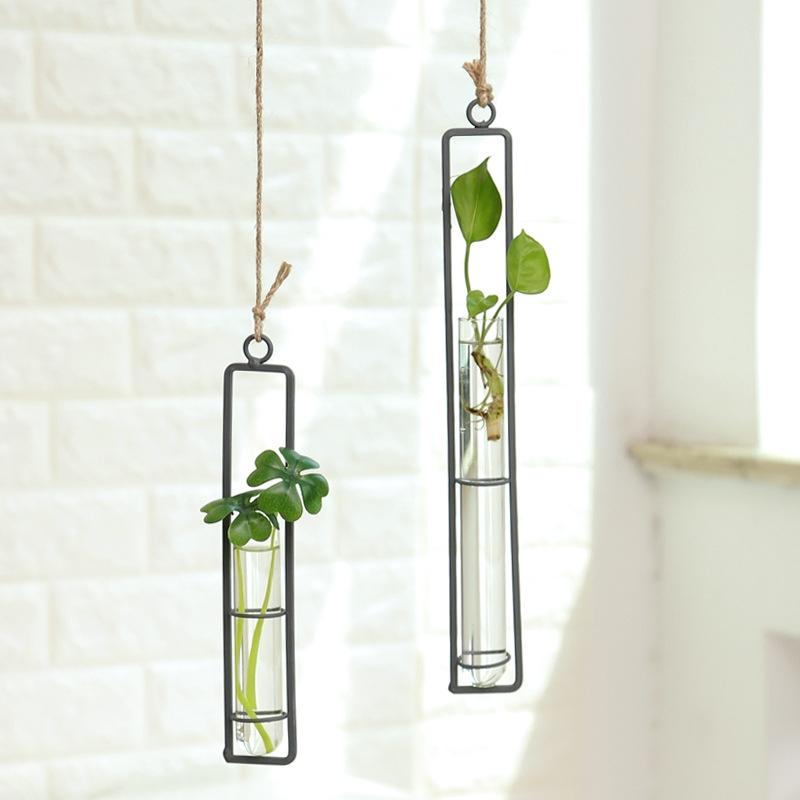 Charming Iron Art Glass Wall Hanging For Home Gardening Small Size