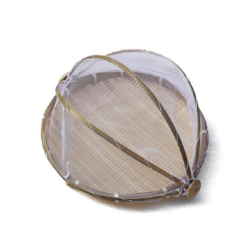 42Cm Round Bamboo Woven Dustpan Basket Household Storage