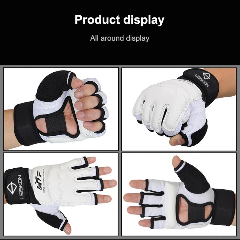 Adults Half Finger Sandbag Training Boxing Gloves In Pu Leather For Fitness