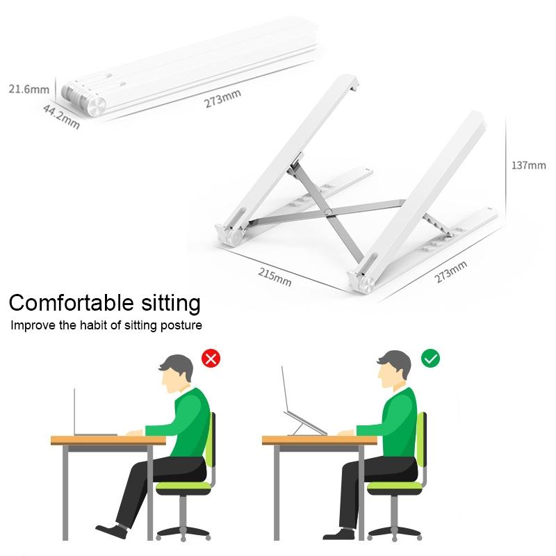 Folding Laptop Stand For Cooling And Ergonomic Use