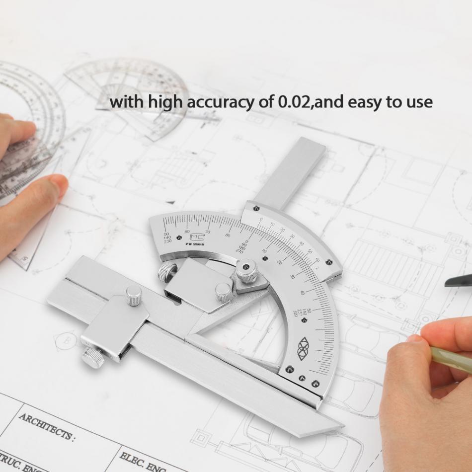 Non Parallax Trimmer Protractor For Accurate Angle Measurement In Metalworking