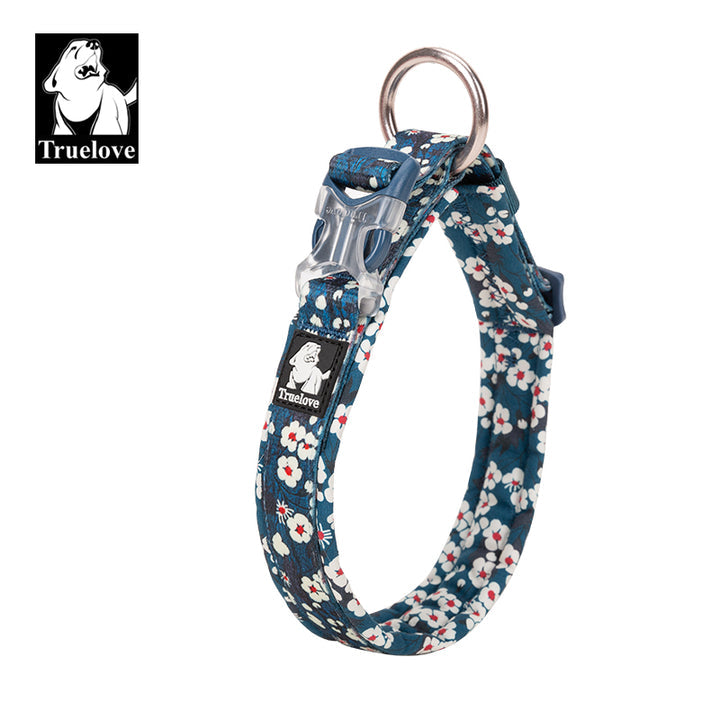 True Love Floral Dog Collar Red Xs