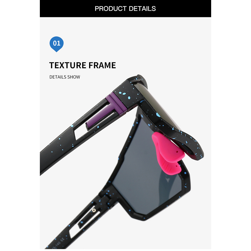 Uv400 Sports Sunglasses With Polarized Tac Lens Black/Silver