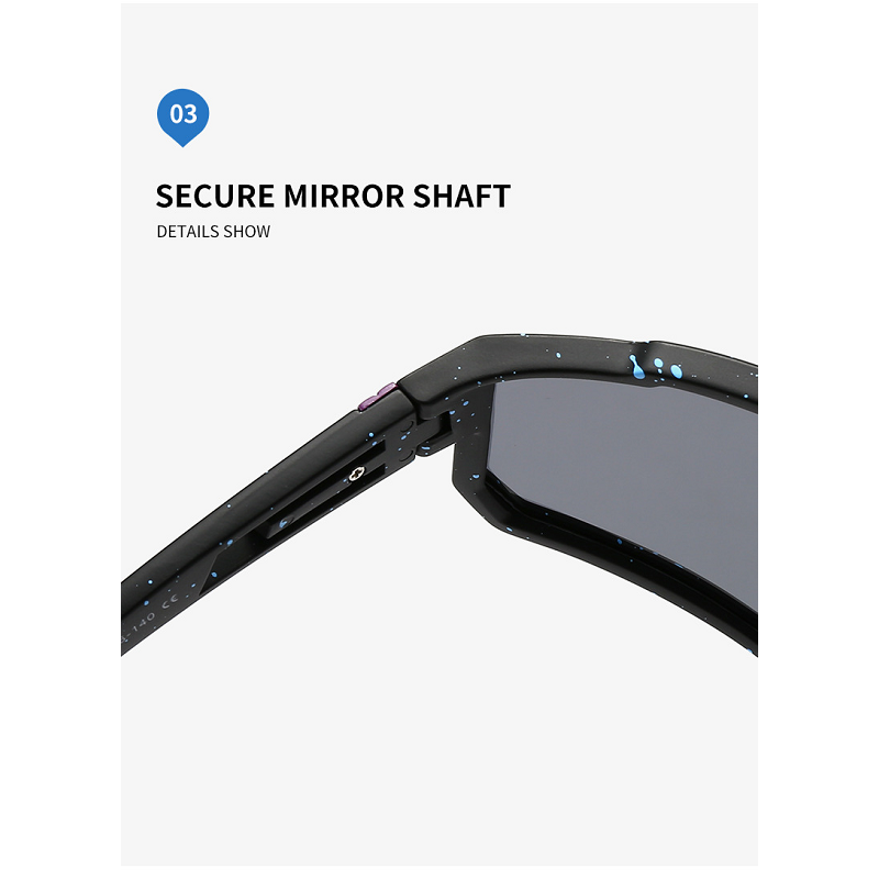 Uv400 Sports Sunglasses With Polarized Tac Lens Black/Silver