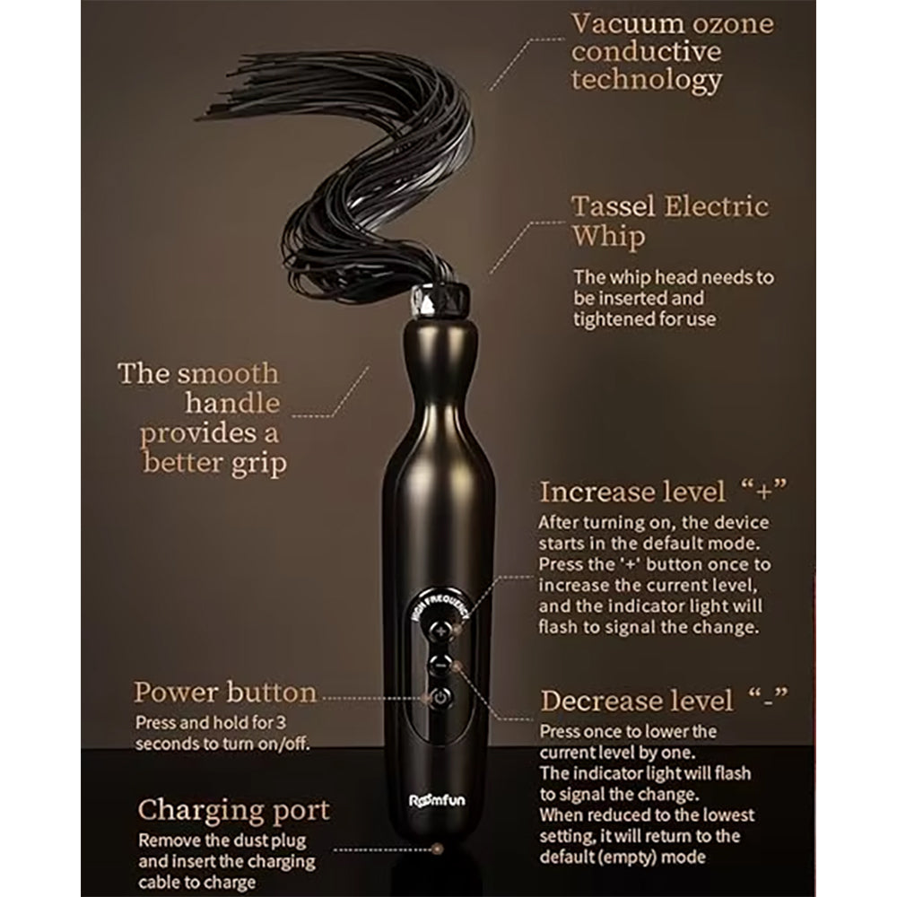 Electric Bdsm Whip 5 Level Stimulation Flogger Visual Lightning Sm Tool For Couples Bondage Role Play Estim Sex Toy