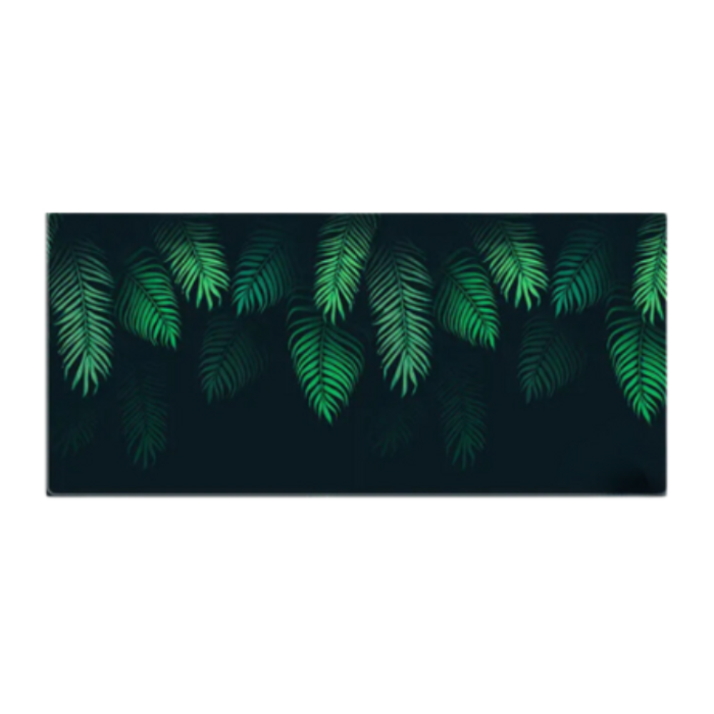 Mouse Pad Green 300X600x2mm Leaves Non Slip Rubber Mat For Computers Laptops
