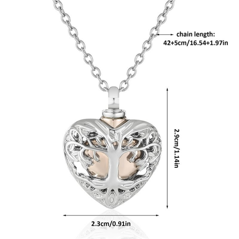 Veile Studios Urn Cremation Tree Of Life Cage Locket Ash Holder Keepsake Necklace Pendant