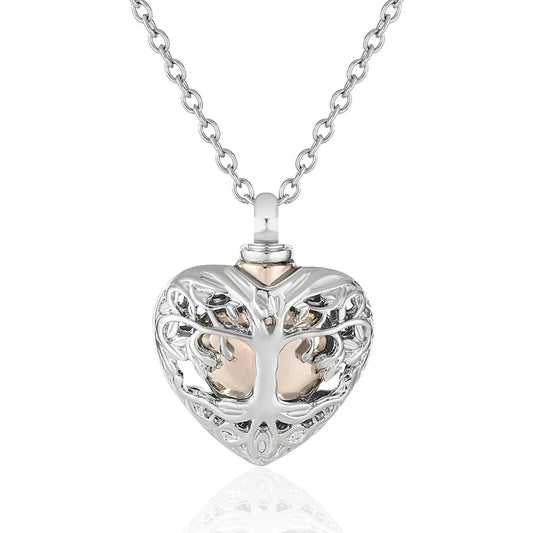 Veile Studios Urn Cremation Tree Of Life Cage Locket Ash Holder Keepsake Necklace Pendant