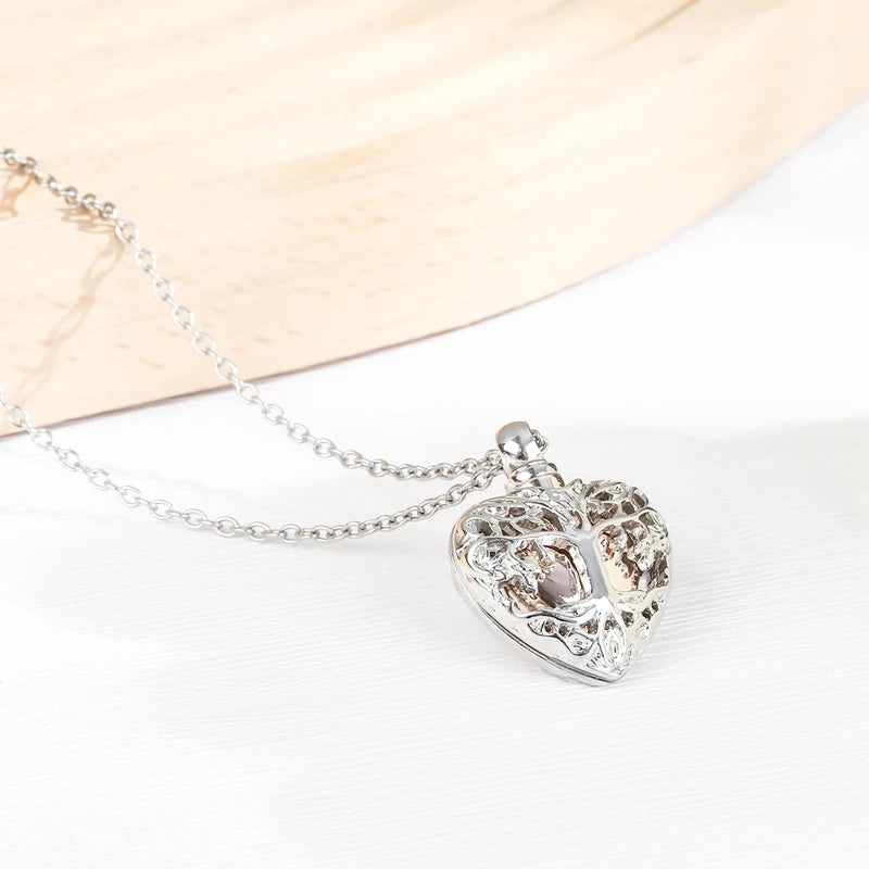 Veile Studios Urn Cremation Tree Of Life Cage Locket Ash Holder Keepsake Necklace Pendant