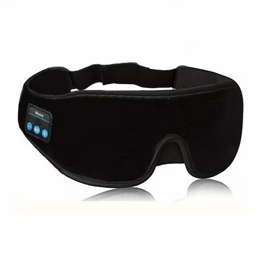 3D Wireless Sleep Mask Bluetooth Headphones Travel Aid Soft Ear Pads Black