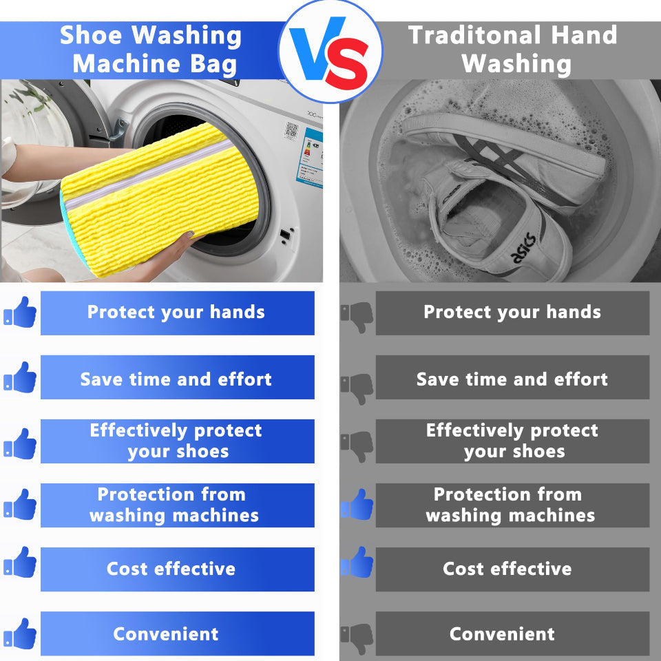 2-Pack Reusable Shoe Washing Machine Bag White Protective Laundry For All Shoes Anti-Deformation & Deep Clean With Zippe