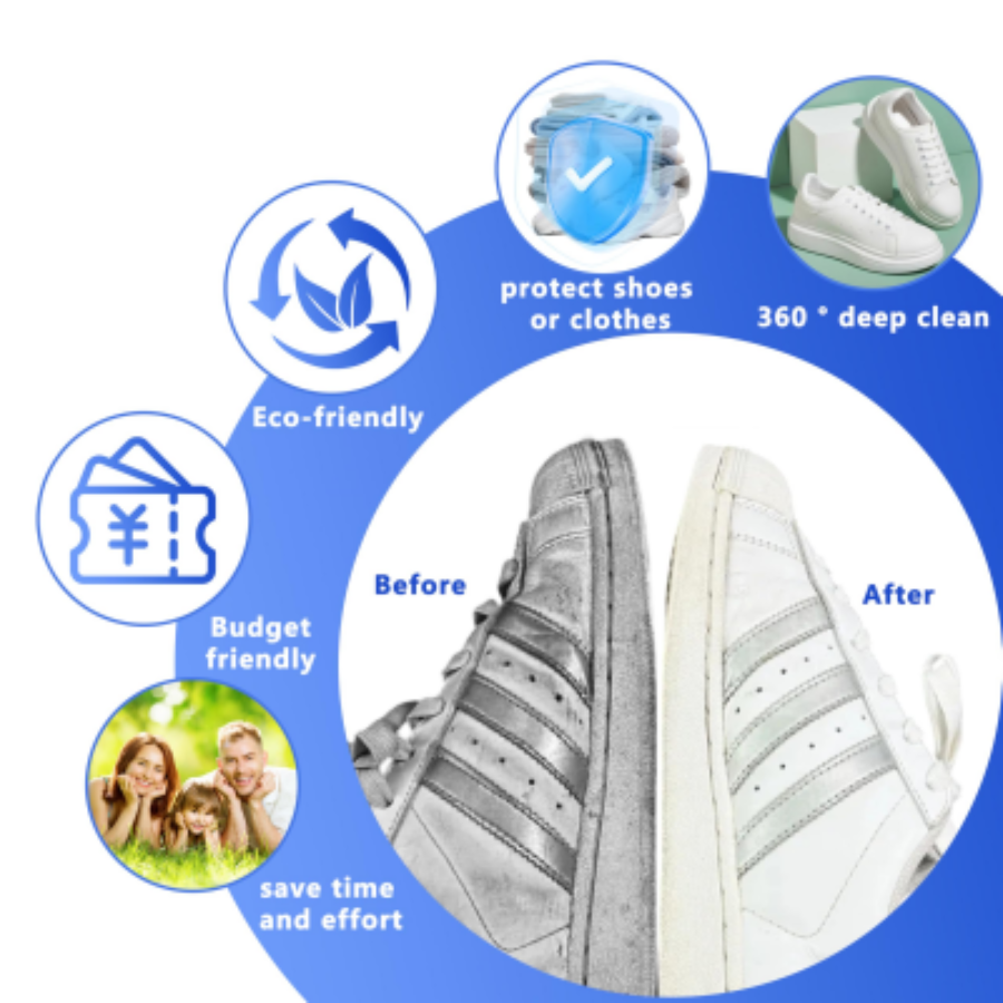 2-Pack Reusable Shoe Washing Machine Bag White Protective Laundry For All Shoes Anti-Deformation & Deep Clean With Zippe