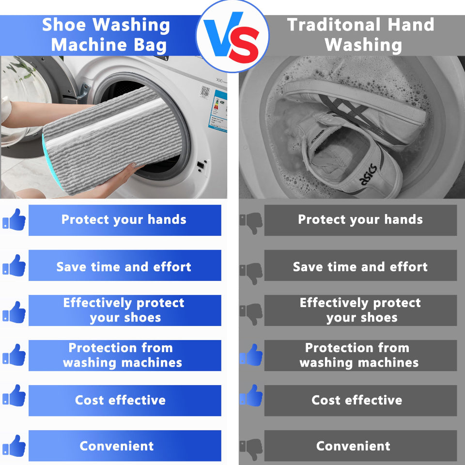2-Pack Reusable Shoe Washing Machine Bag White Protective Laundry For All Shoes Anti-Deformation & Deep Clean With Zippe