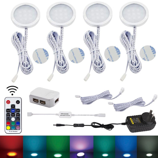 Rgb Color Changing Led Under Cabinet Lighting Kit 4 Packs