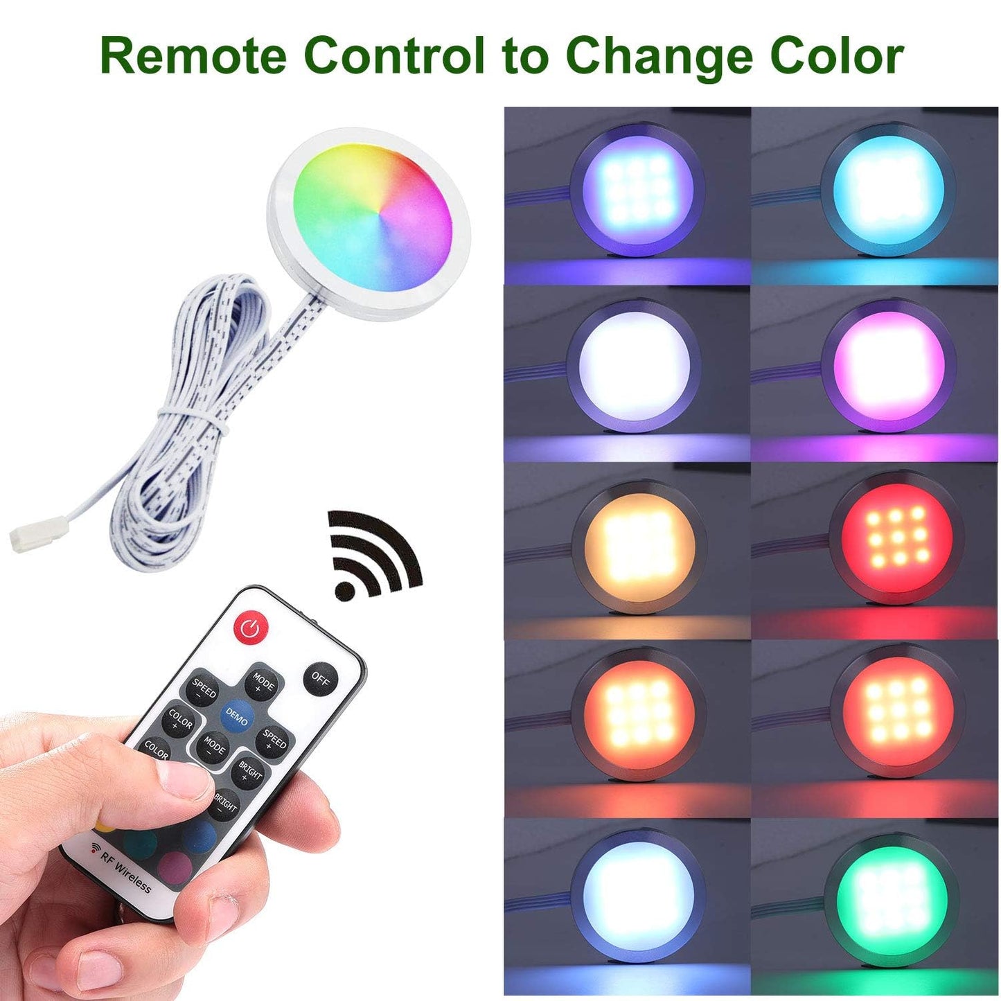 Rgb Color Changing Led Under Cabinet Lighting Kit 4 Packs
