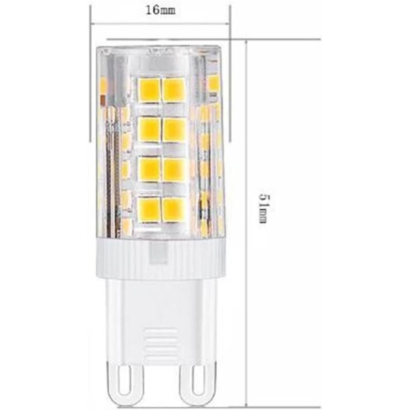 G9 Led Bulbs 10-Pack Warm White 3000K 5W Equivalent To 40W Halogen 420 Lumen Non-Dimmable