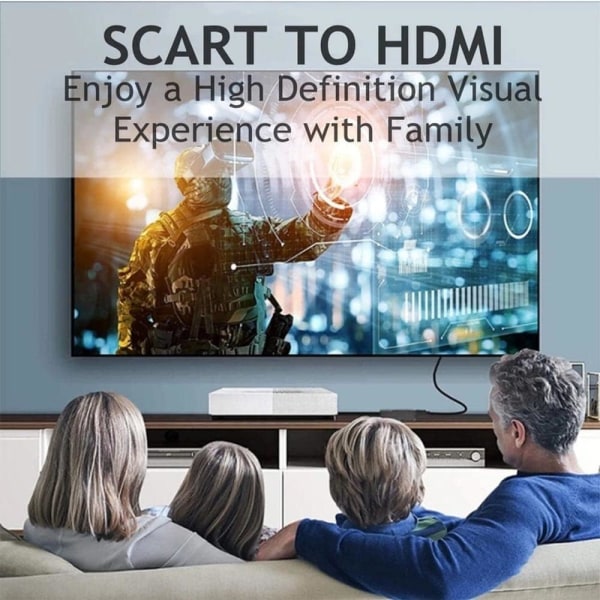Scart To Hdmi Converter All-In-One Adapter 1080P