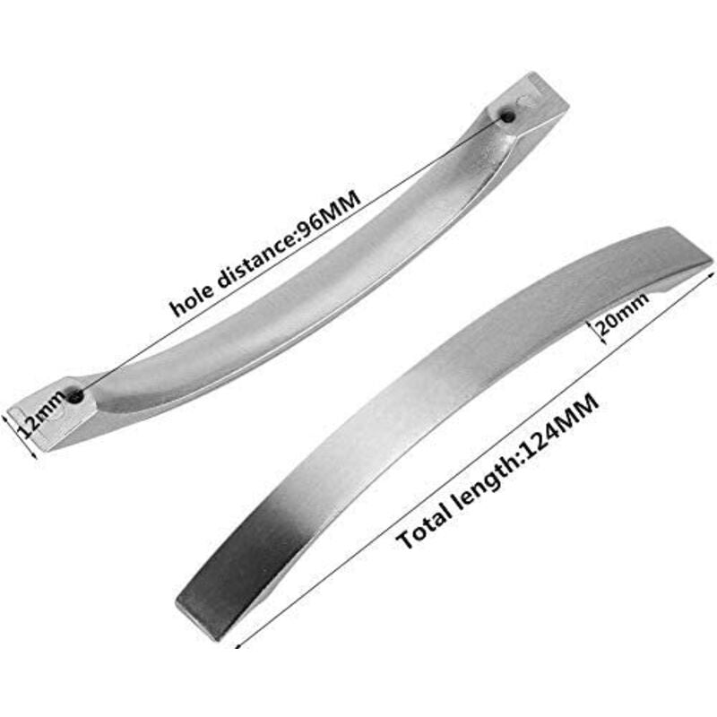 10 Pcs Set Kitchen Cabinet Handles Chrome Brushed Nickel Door Stainless Steel