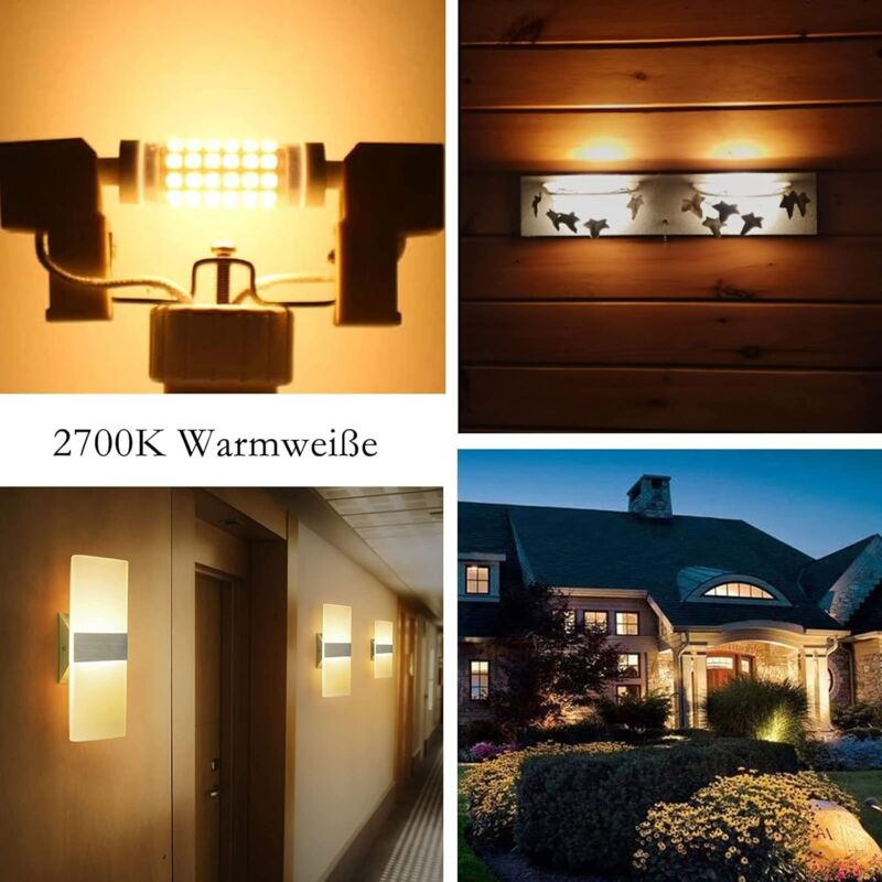 R7s Led 78Mm Dimmable Warm White 2700K 5W J78 Lamp 450Lm Replaces 50W Halogen Illuminant 230V 83 Ra Pack Of