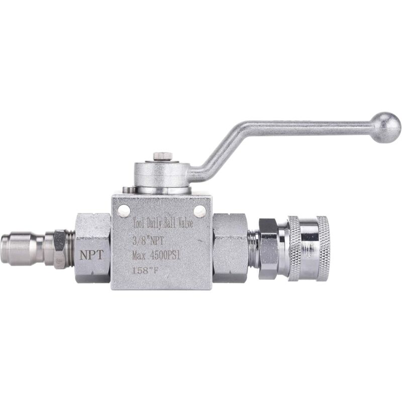 Tool Daily Pressure Washer Ball Valve Kit 3/8" Quick Connect For Hose 4500 Psi