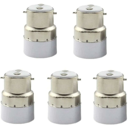 5 Pack B22 To E14 Light Bulb Socket Converter Adapter Standard Lamp Holder