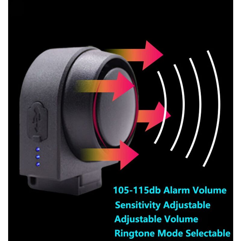 Anti Theft Alarm Smart With Wireless Remote Control Waterproof Vibration For