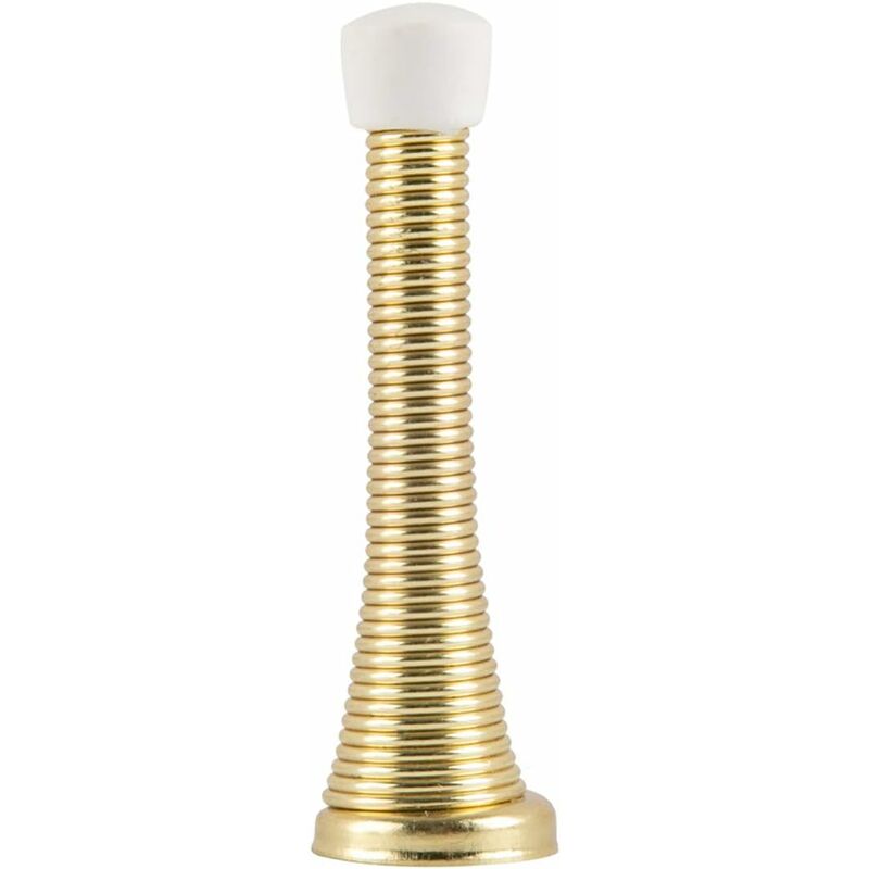 12 Pack Spring Door Stops Polished Brass