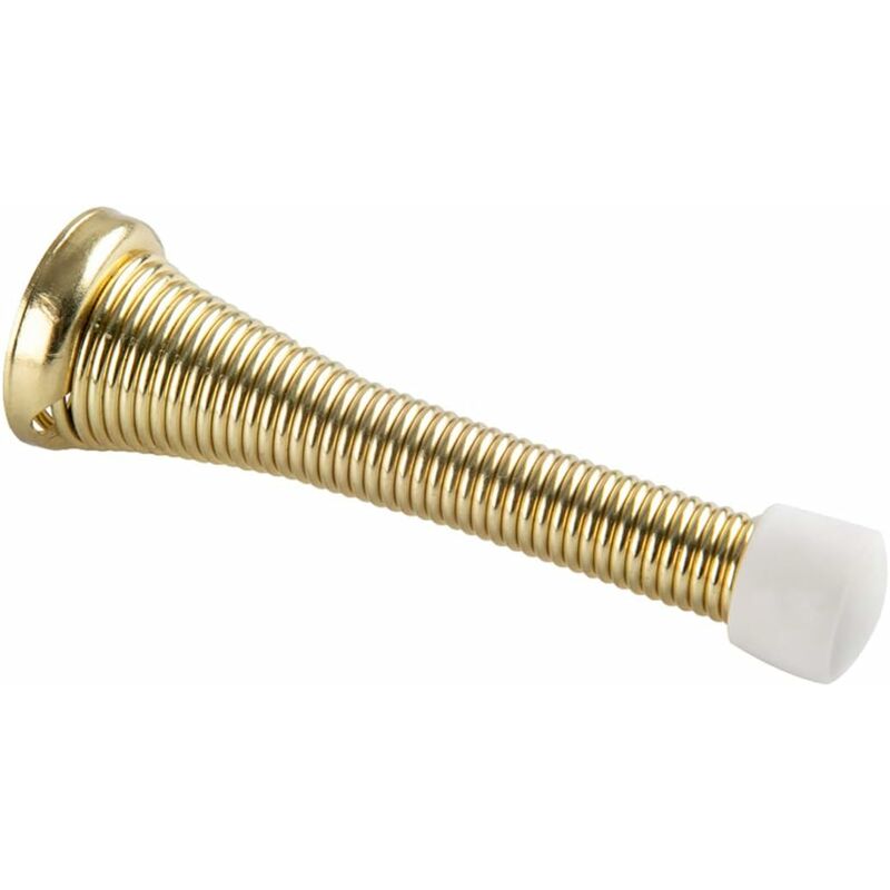 12 Pack Spring Door Stops Polished Brass