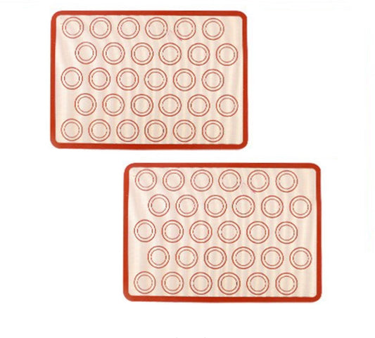 2 Pieces Silicone Macaron Baking Mat 42 X 29.5 Cm Non Stick Slip Washable Reusable For Making Gingerbread / Cake Bread T